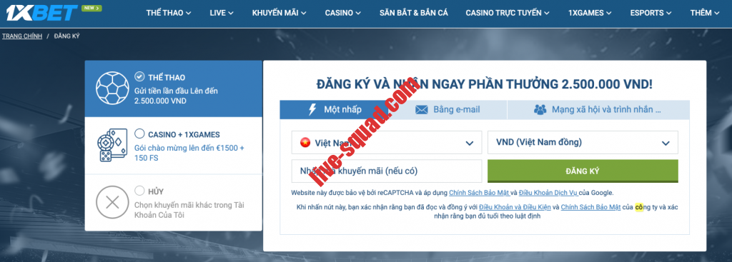 1xbet đăng ký